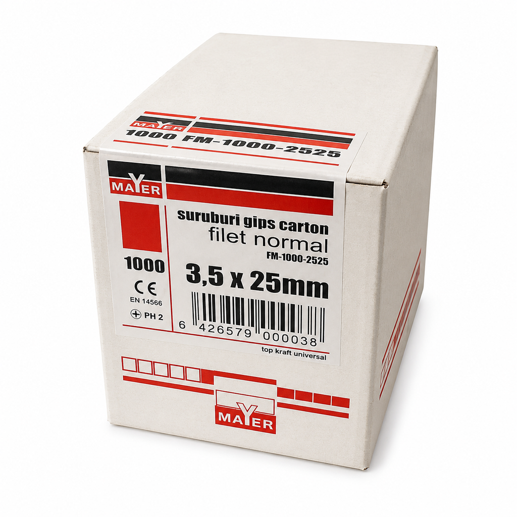 Normál menetű gipszkartoncsavar 3,5 × 25 mm (1000 db)
