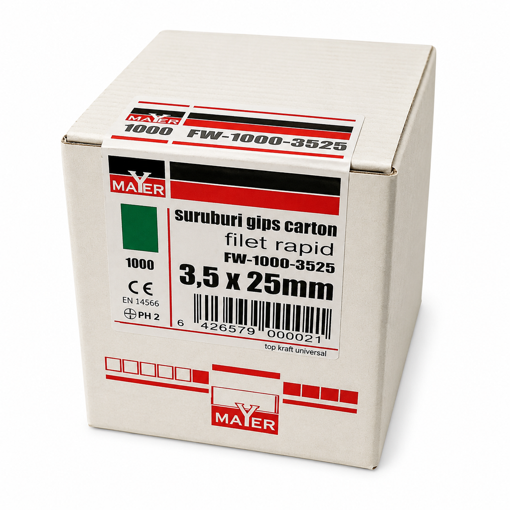 Gyorsmenetű gipszkartoncsavar 3,5 × 25 mm (1000 db)