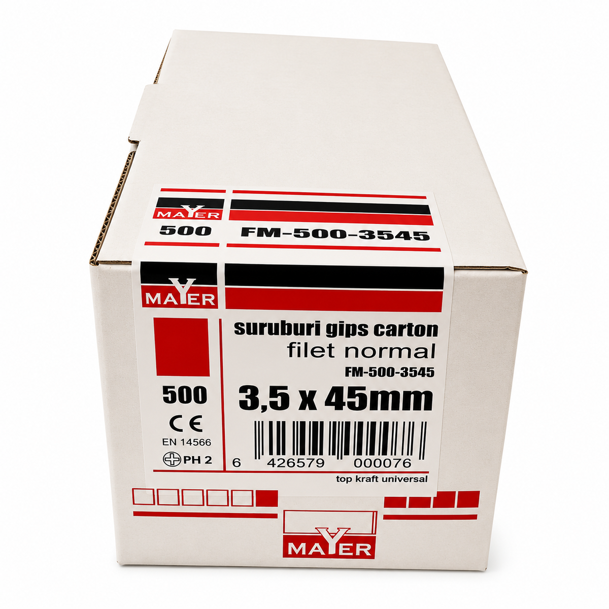 Normál menetű gipszkartoncsavar 3,5 × 45 mm (500 db)