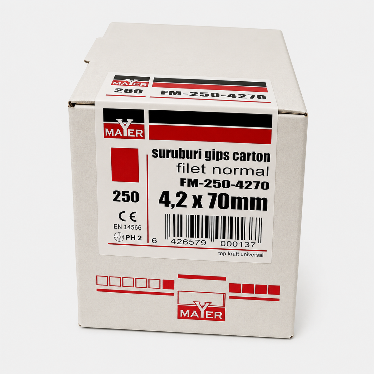 Normál menetű gipszkartoncsavar 4,2 × 70 mm (250 db)