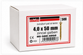 Sárgára horganyzott forgácslap- és facsavar 4,0 × 50 mm (500 db)