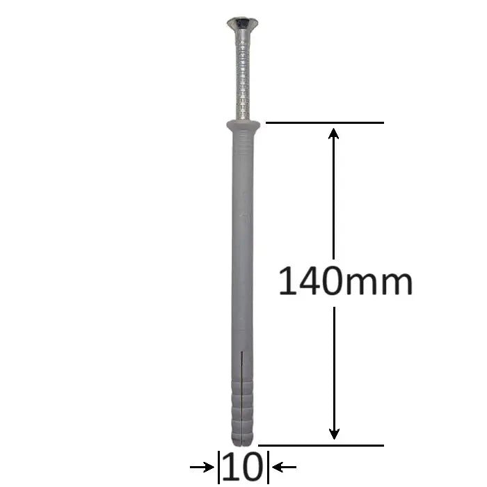 Beütődübel csavarral 10 × 140 mm (50 db)