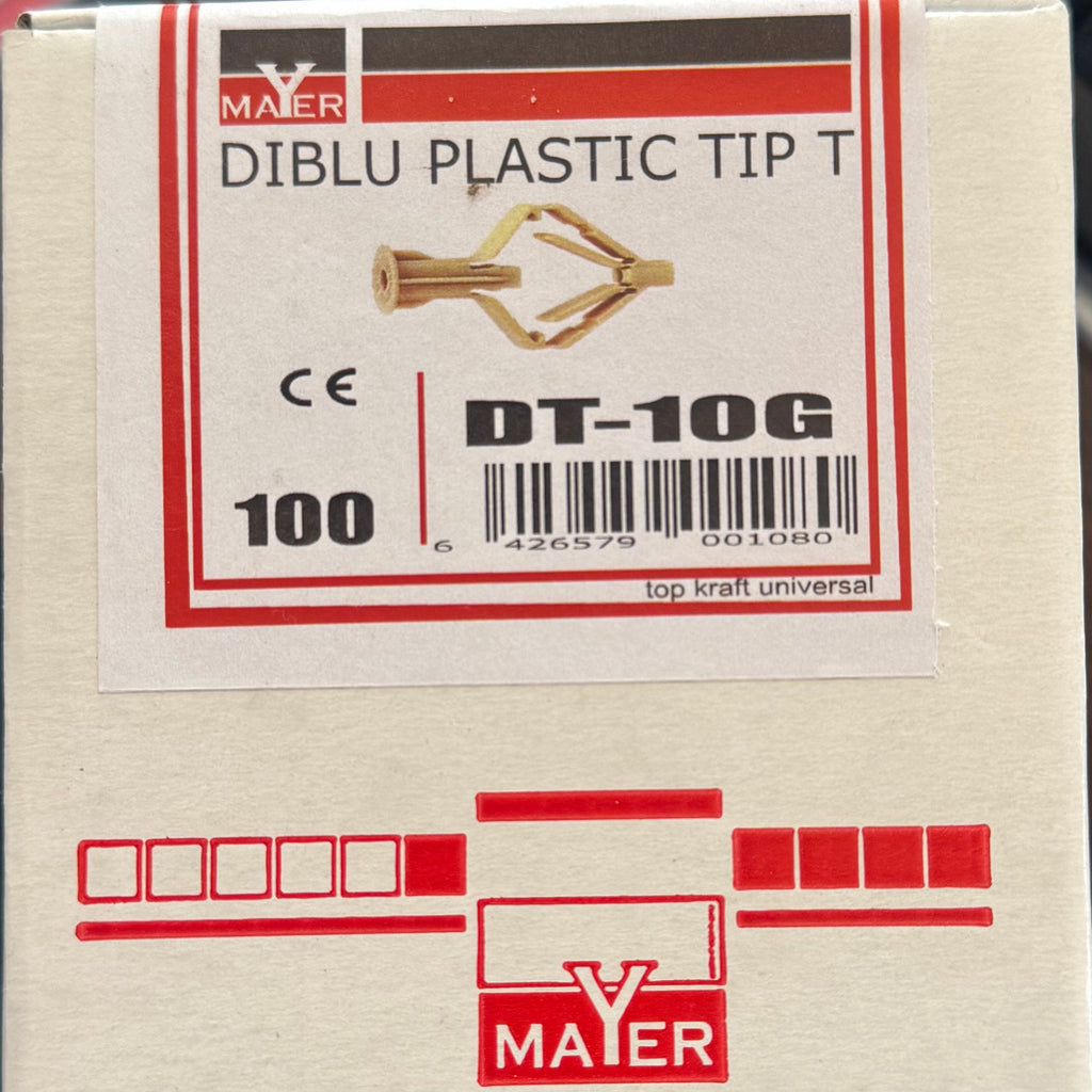 Fehér T típusú gipszkartondübel DT-10G (100 db)