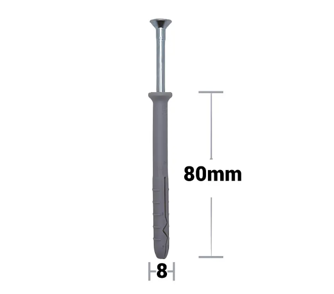 Beütődübel csavarral 8 × 80 mm (100 db)