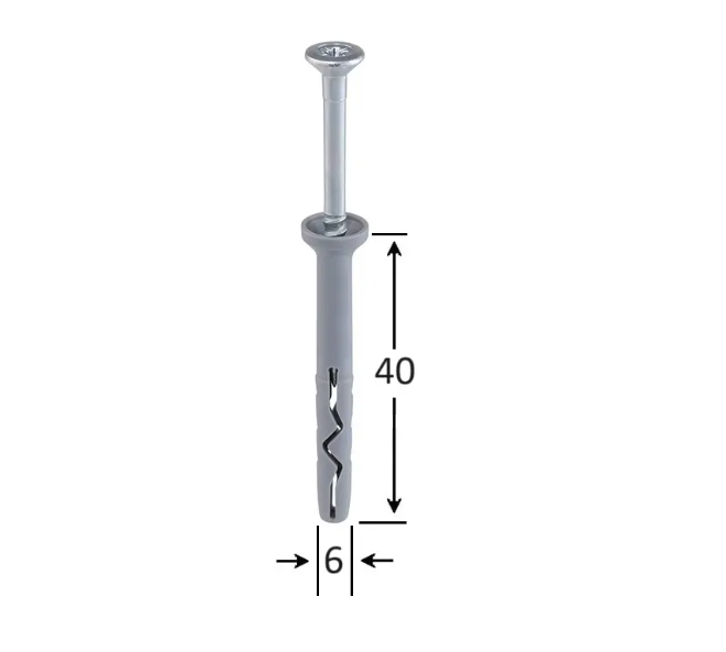 Klimas beütődübel csavarral 6 × 40 mm (200 db)