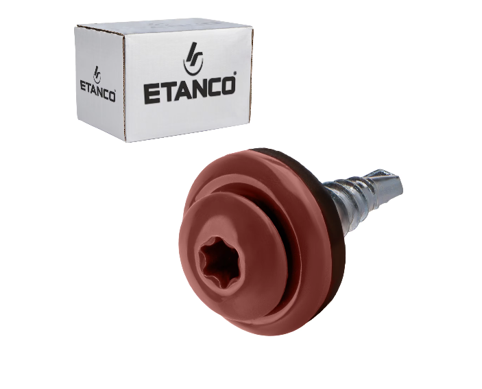 250 db-os önfúró csavar szett fémcseréphez/tetőlemezhez, GTF P 4,8×20 RAL 3011