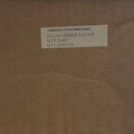 Nylon beütődübel 6 × 80 mm (200 db)
