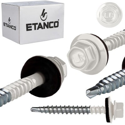 250 db-os önfúró csavar szett fémcseréphez/tetőlemezhez, GT F2 4,8×35 RAL 1015 P140350FA1015
