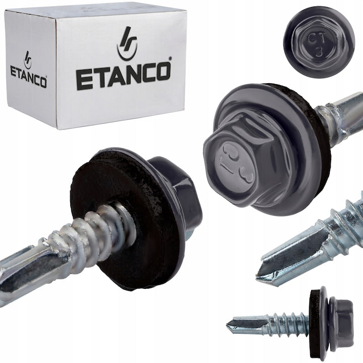 250 db-os önfúró csavar szett tetőlemezhez, GTO 2 4,8×20 P15048200PL7024 RAL 7024